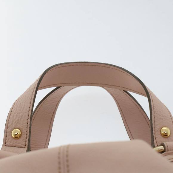 BURBERRY Blue Label Hand Bag Leather 2way Pink Auth bs7238 - Picture 14 of 16